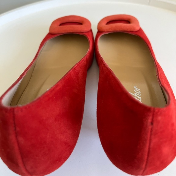 AUTHOR Spain Leather Suede Red Kitten Heel Shoes EU 37/US 6-6.5 - Picture 5 of 13